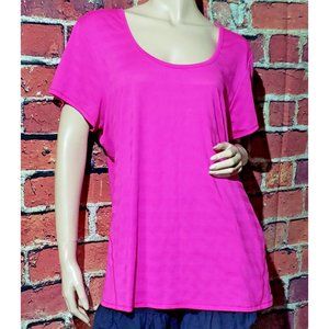 Active Life Fitness Exercise Workout Activewear Top Magenta Hot Pink XXL